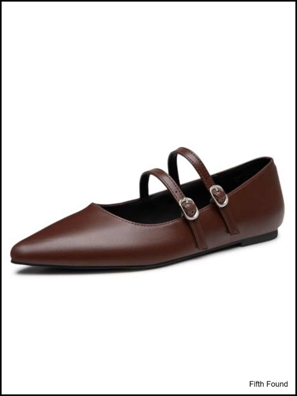 Mary Jane Flats Pointed Toe Slip On Adjustable Strap Comfortable Walking Office